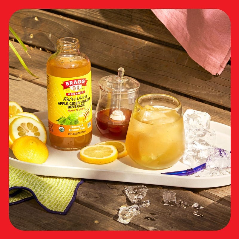 Bragg Organic Honey and Green Tea Apple Cider Vinegar Refreshers - 2 Pack (16 fl oz each) - Image 5